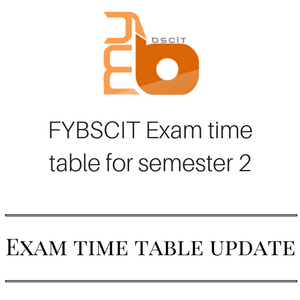 fybscit exam time table semester 2